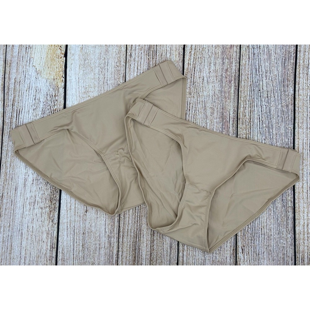 Slick Chicks 2-Pack Bikini Panties Women's Size Medium Beige Nude‎ Adaptive NWT